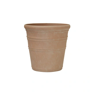 Kunststof Bloempot Rib Double Tuscany Terra - Ø35x35 cm