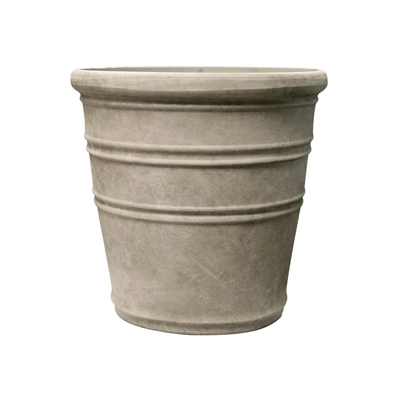 Kunststof Bloempot Rib Double Vintage Clay - Ø45x46 cm