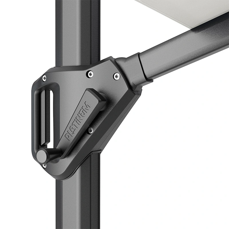 Platinum Challenger T¹ Premium Telescoop Zweefparasol 3,5x3,5 - Black - afbeelding 3