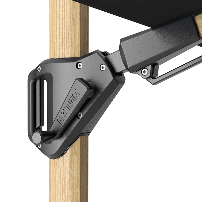 Platinum Challenger T² Zweefparasol 3x3 Oak - Faded Black - afbeelding 3