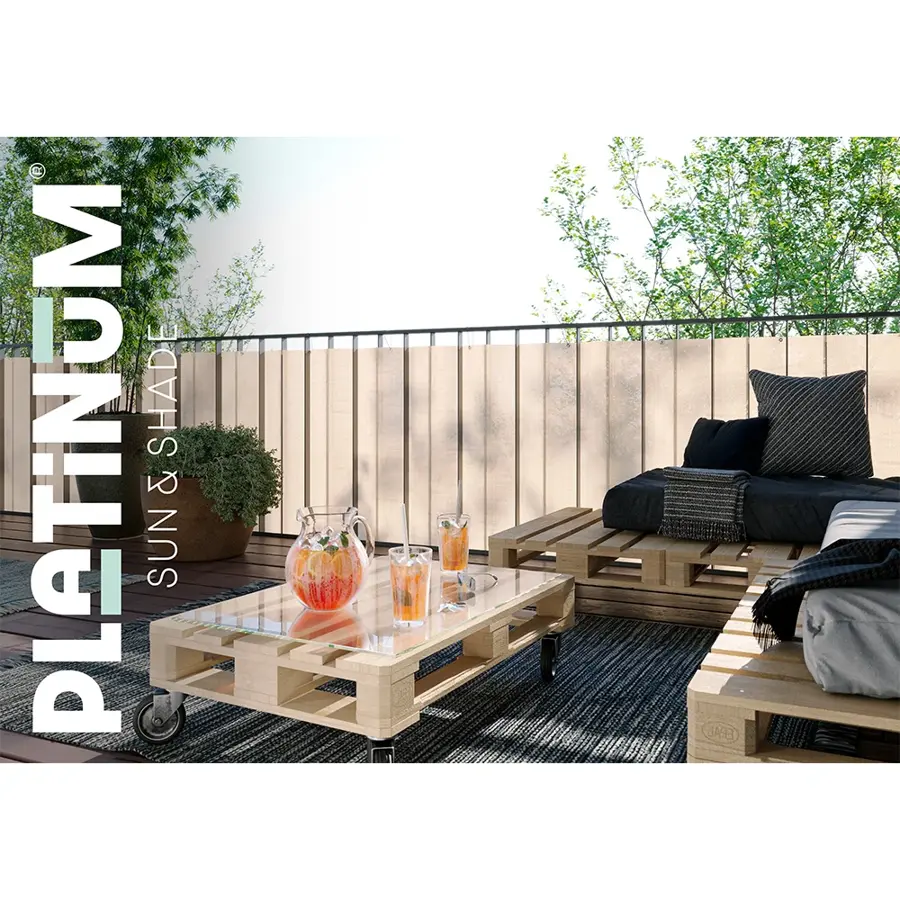 Platinum Coolfit Balkondoek 500x80 cm - Zand - afbeelding 3