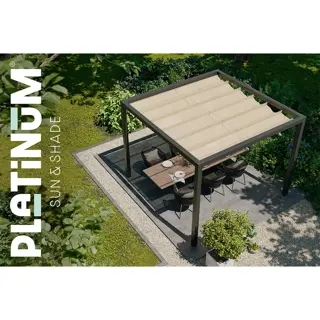 Platinum Coolfit Harmonica Schaduwdoek 290x500 cm - Zand - afbeelding 3