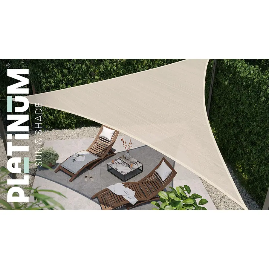 Platinum Coolfit Schaduwdoek Vierkant 500 cm - Zand - afbeelding 3