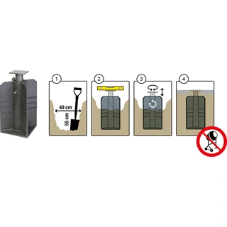 Platinum Ingraaf Parasolvoet - afbeelding 2