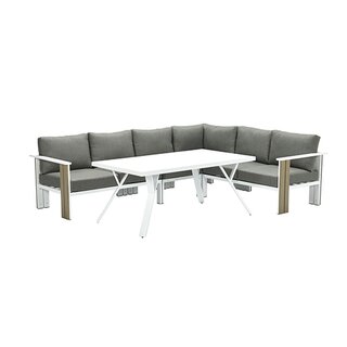 Garden Impressions Plato Lounge diningset - Wit Mosgroen | De Boet