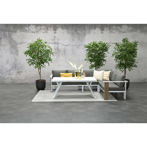 Garden Impressions Plato Lounge diningset - Wit Mosgroen - afbeelding 3