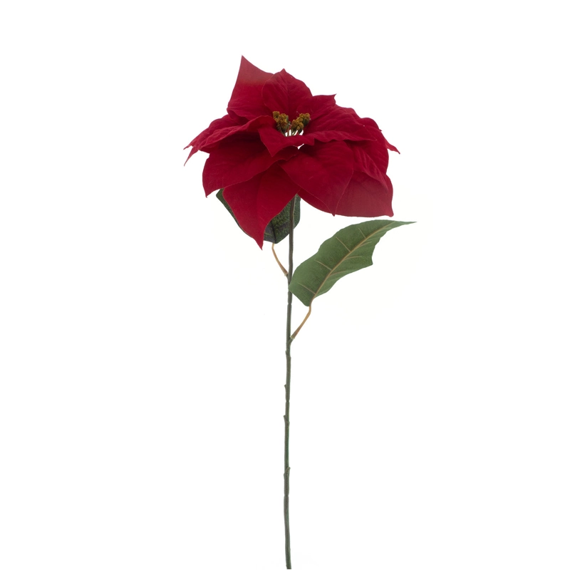 Kunstbloem Kerstster Rees Rood - 66 cm