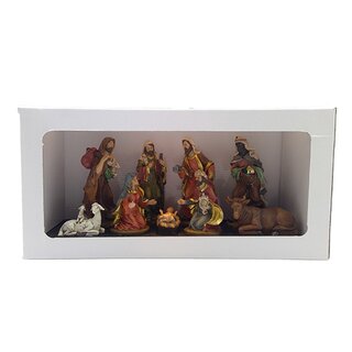 Kerstgroep Poly 9-delig - 22 cm