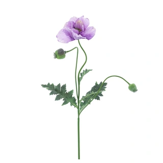 Kunstbloem Poppy Casper Lavender - 93 cm