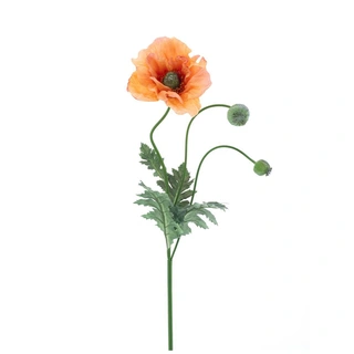 Kunstbloem Poppy Casper Oranje - 93 cm