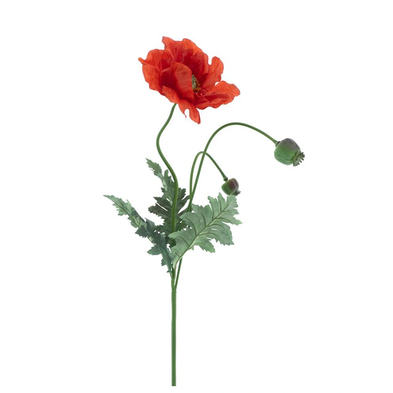 Kunstbloem Poppy Casper Rood - 93 cm