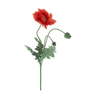 Kunstbloem Poppy Casper Rood - 93 cm