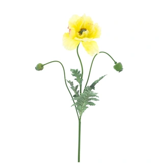 Kunstbloem Poppy Casper Geel - 93 cm| De Boet