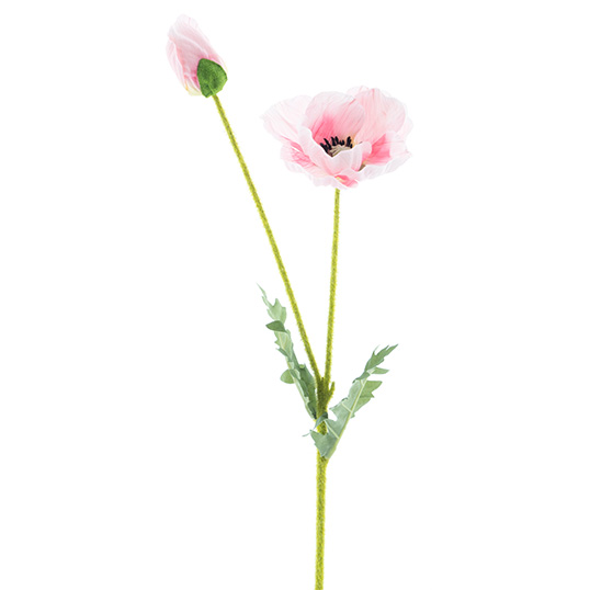 Poppy spray soo pink 62 cm