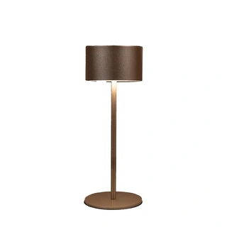 Tafellamp Cylinder Oplaadbaar Brons - Ø8x22 cm