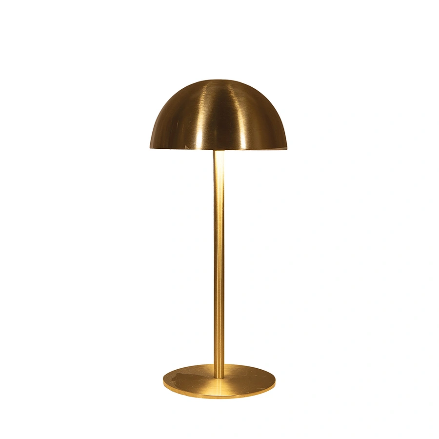 Tafellamp Rond Oplaadbaar Goud - Ø9,5x22cm