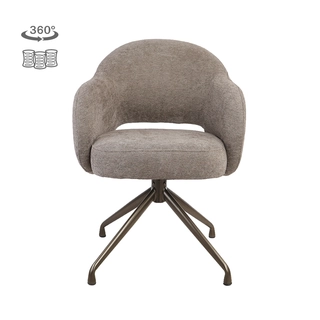 Porto Eetkamerstoel - Mocca met Bruin onderstel - afbeelding 2