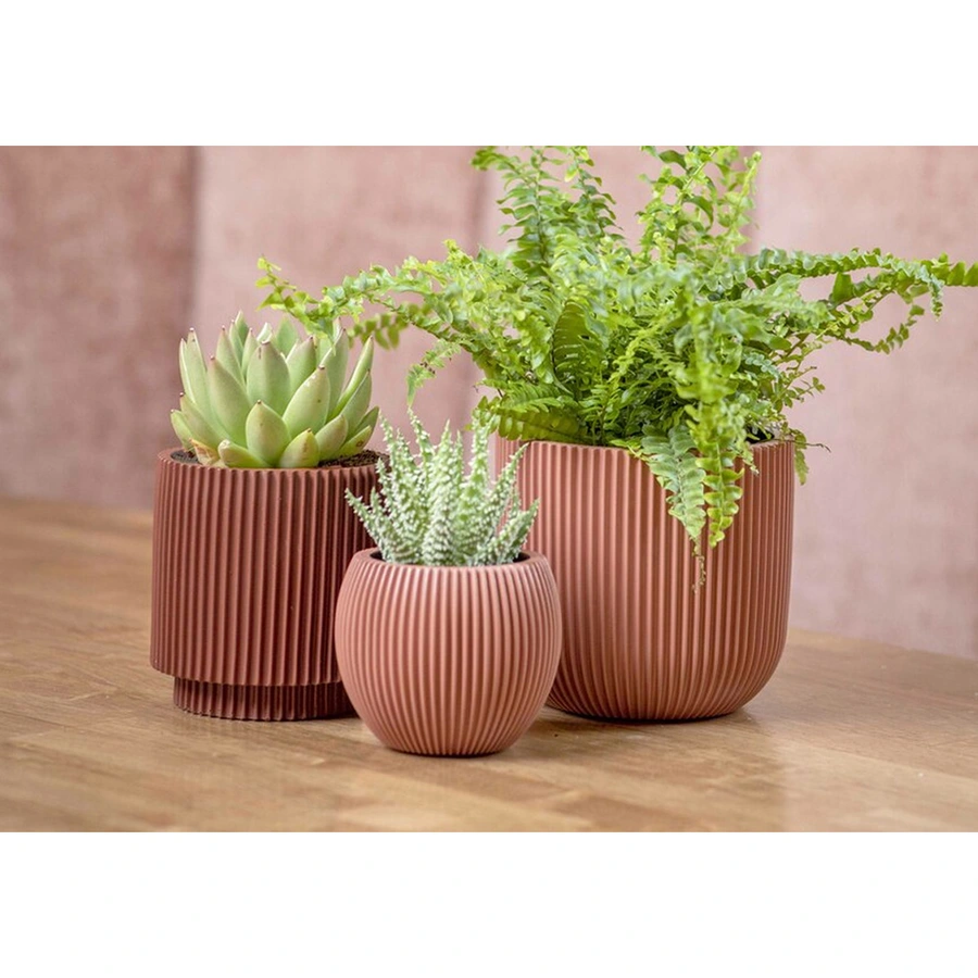 Capi Pot Bol Groove 14x13 cm - Roze - afbeelding 2
