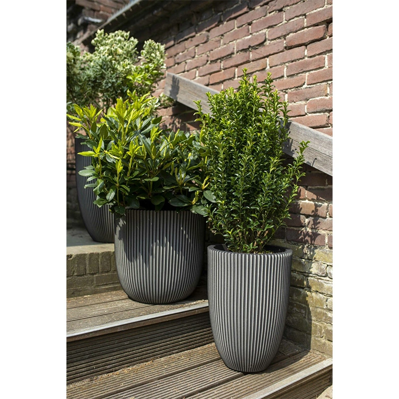 Capi Bloempot Bol Groove Ø54x52 cm - Antraciet - afbeelding 2