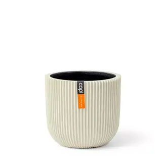 Capi Pot Bol Groove 14x13 cm - Beige - afbeelding 1