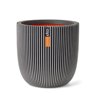 Capi Bloempot Bol Groove Ø43x41 cm - Antraciet - afbeelding 1