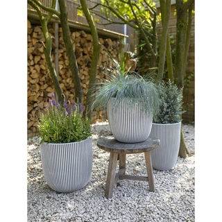 Capi Bloempot Bol Groove Ø43x41 cm - Ivoor - afbeelding 2
