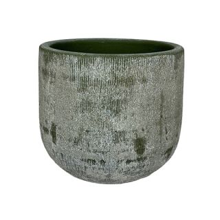 HS Miami pot groen cement - Ø23x21 cm