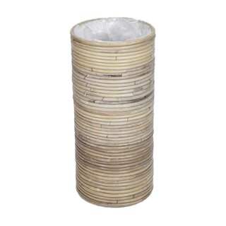 Pot Round Stripe Grey - Ø20x41 cm