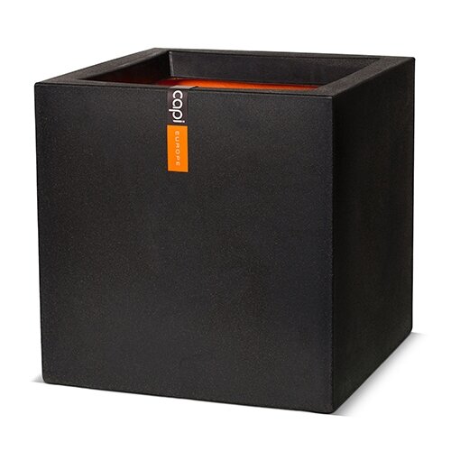 Capi Pot Vierkant Smooth NL 40x40x40 cm - Zwart