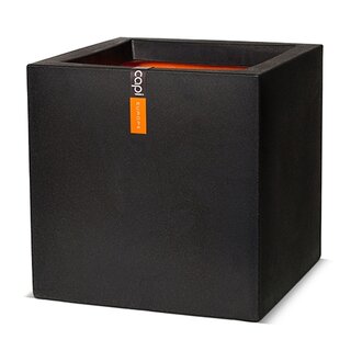 Capi Pot Vierkant Smooth NL 40x40x40 cm - Zwart