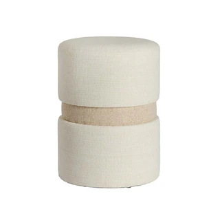 Light & Living Poef Novira Beige/Crème - Ø35x46 cm - afbeelding 1
