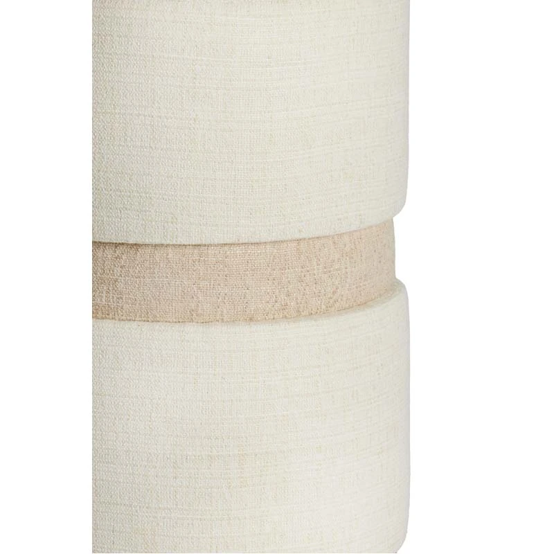 Light & Living Poef Novira Beige/Crème - Ø35x46 cm - afbeelding 4