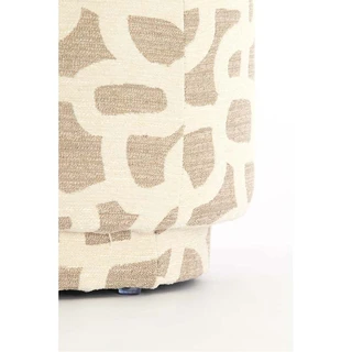 Light & Living Poef Davonte Taupe/Beige - Ø40x44 cm - afbeelding 3
