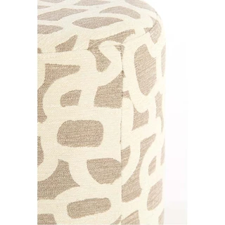 Light & Living Poef Davonte Taupe/Beige - Ø40x44 cm - afbeelding 4