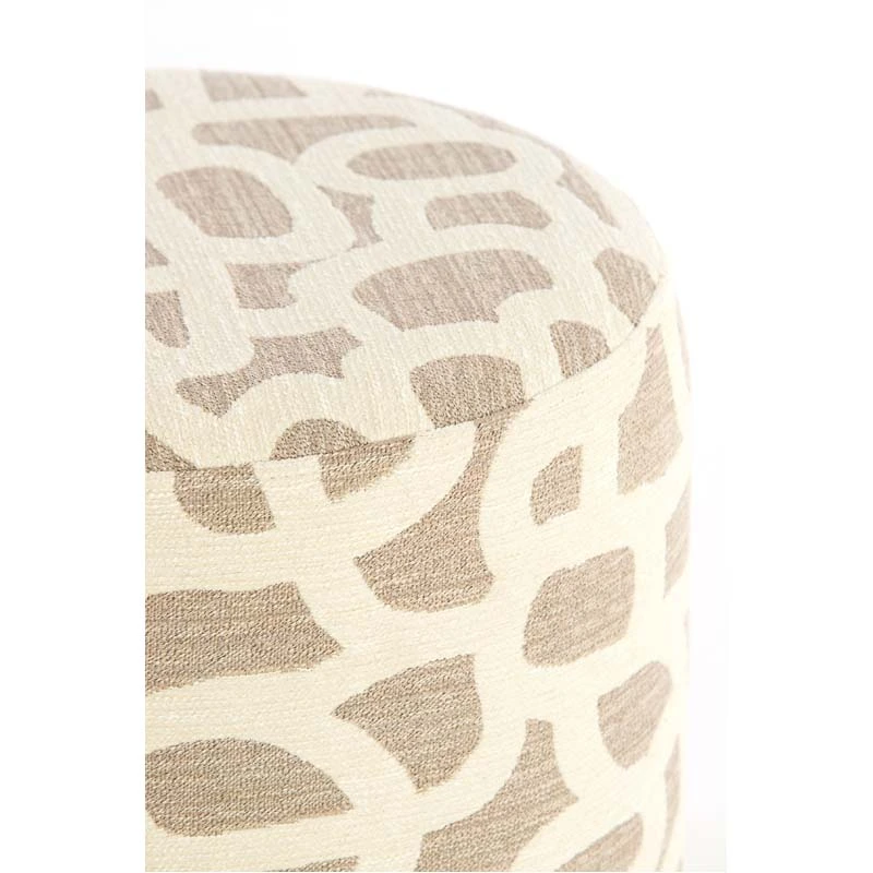 Light & Living Poef Davonte Taupe/Beige - Ø40x44 cm - afbeelding 6