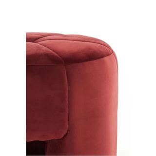 Light & Living Poef Batoemi Fluweel Bordeaux - Ø51x45 cm - afbeelding 2