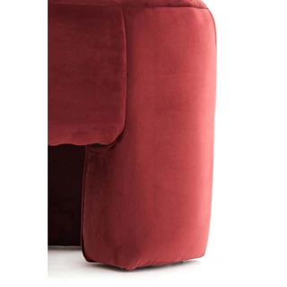 Light & Living Poef Batoemi Fluweel Bordeaux - Ø51x45 cm - afbeelding 3