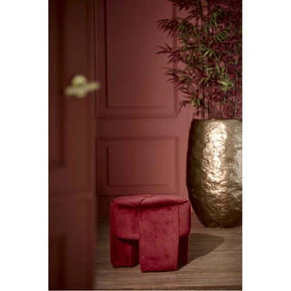 Light & Living Poef Batoemi Fluweel Bordeaux - Ø51x45 cm - afbeelding 5