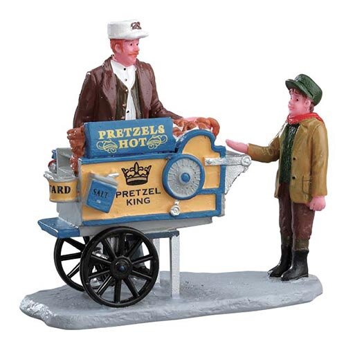 Lemax Pretzel King Pretzel Cart