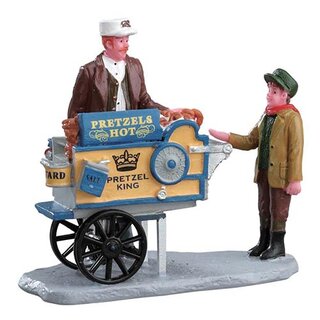 Lemax Pretzel King Pretzel Cart