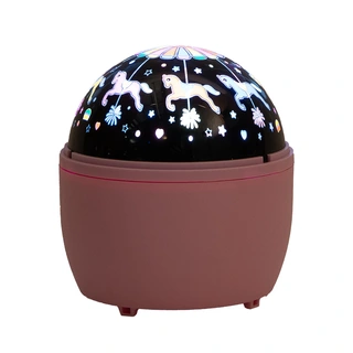LED Projector Carousel 13x11,5 cm - Roze - afbeelding 2