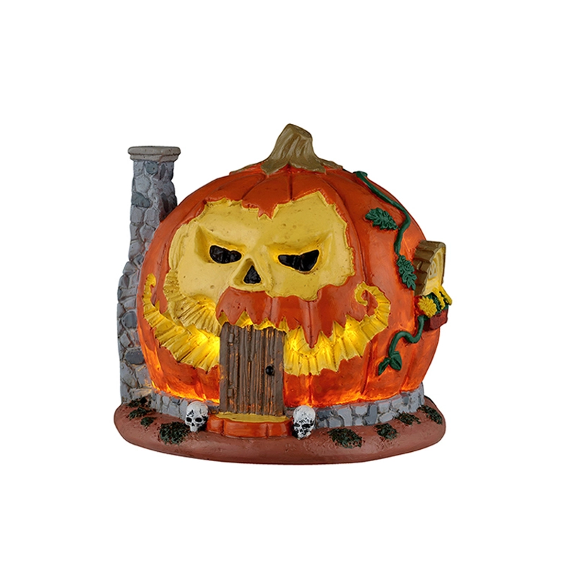 Lemax Pumpkin Skull House