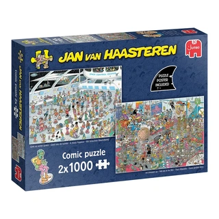 Puzzel Jan van Haasteren Geef Ons Ruimte & Net Als in de Film - 2x1000 st.
