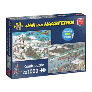Puzzel Xmas Jan van Haasteren Break a Leg - 2x1000 st.