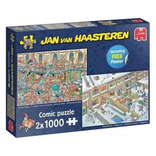 Puzzel Xmas Jan van Haasteren Santa's Facts - 2x1000 st.