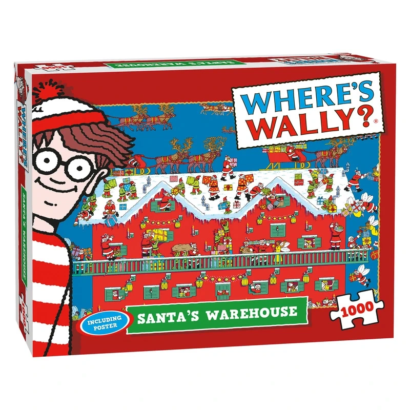 Puzzel Xmas Where's Wally Santa's Warehouse - 1000 st.