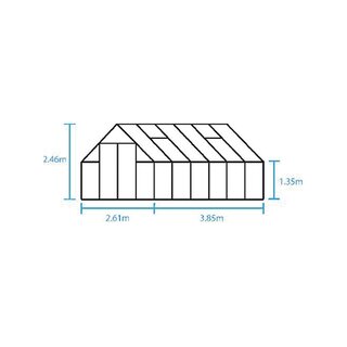 HALLS Tuinkas Qube 128 - Veiligheidsglas Zwart - afbeelding 9