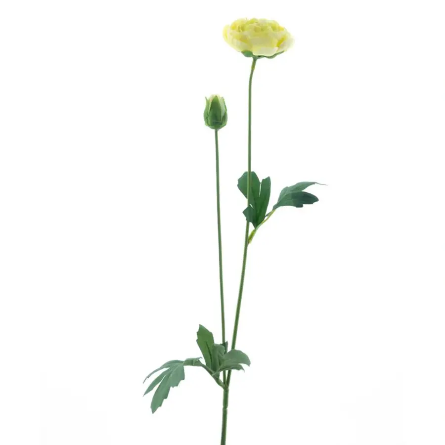 Kunstbloem New Ranunculus Flaine Yellow - 55 cm