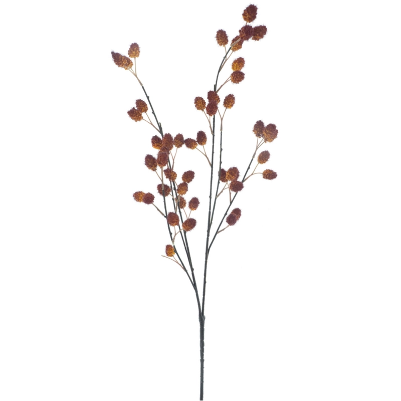 Kunsttak Rasberry Spray Oranje - 91 cm