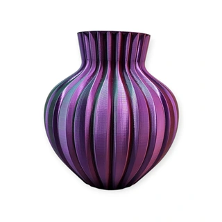 3D Ribbelvaas Ø21x23 cm - Aurora - afbeelding 2